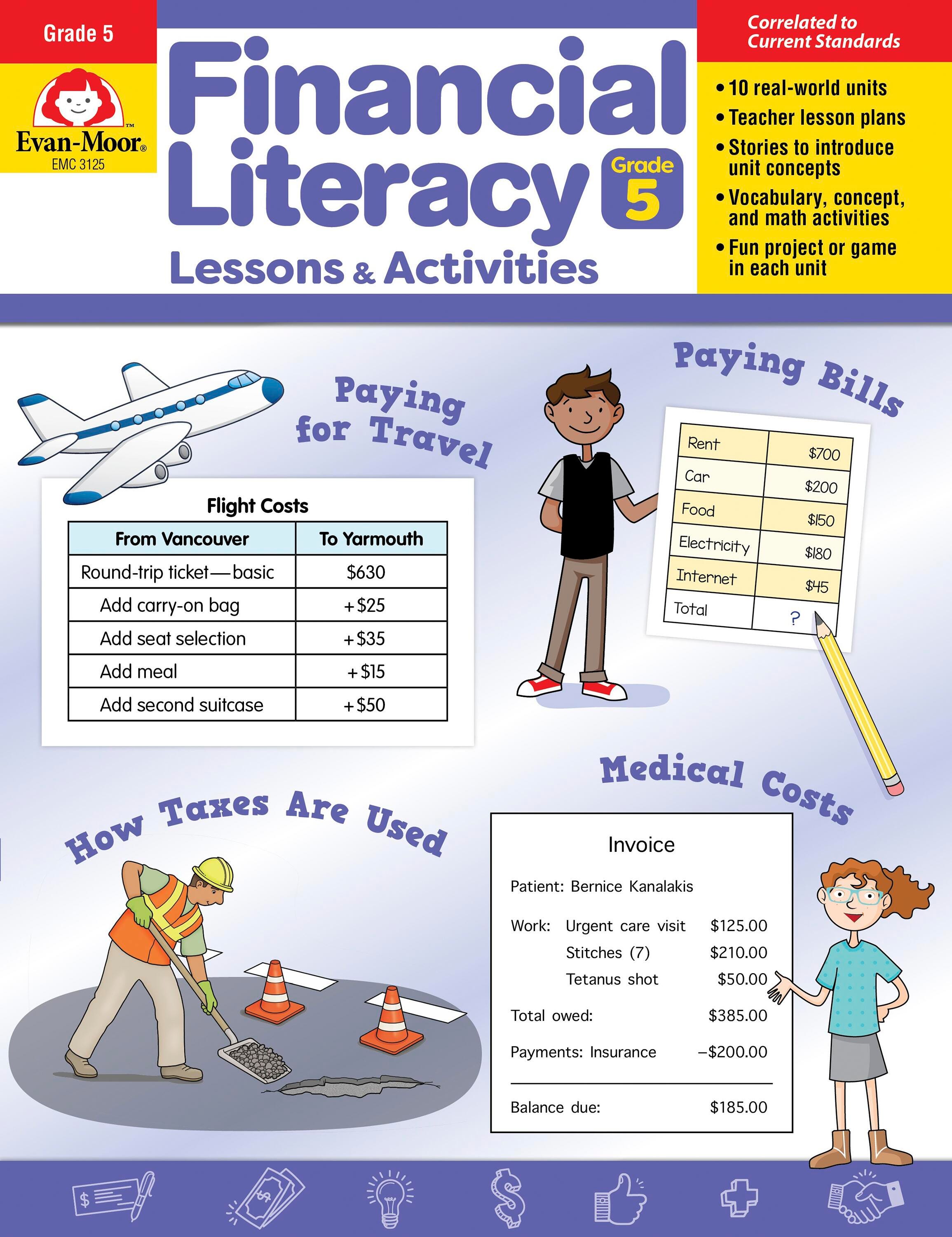 Image for Evan-Moor Financial Literacy, Grade 5 from School Specialty
