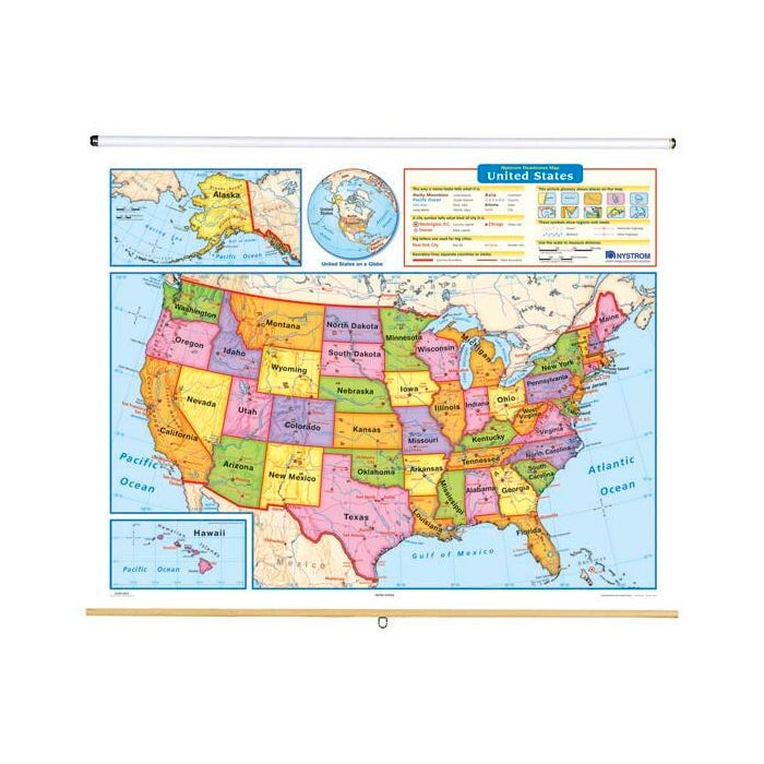 Nystrom Readiness United States Roller Map, 65 x 53 inches