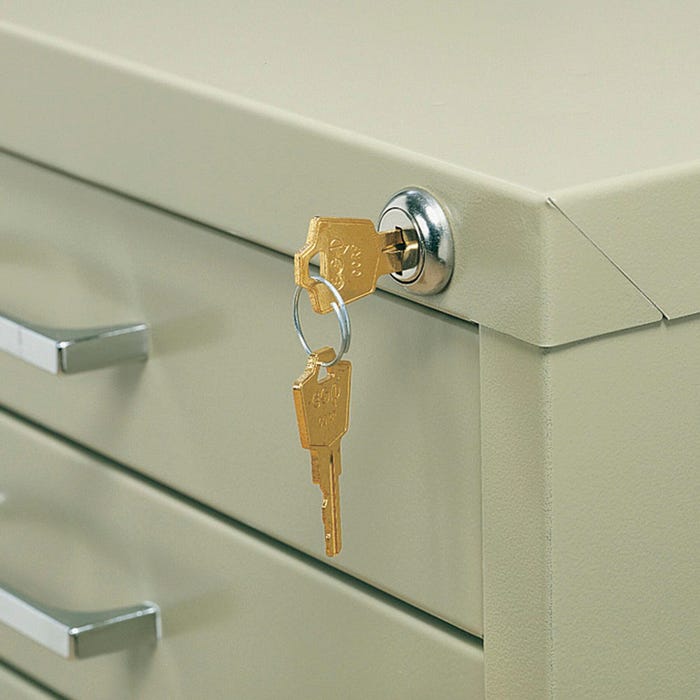 Safco Field Installable Lock Kit, for Use with Drawer Steel Flat Files