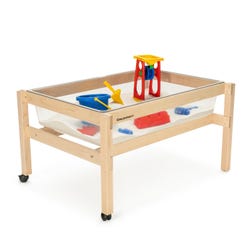 Childcraft Sand and Water Table, Clear Tub, 42-3/8 x 30-1/8 x 23 Inches 296099