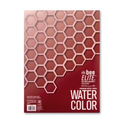 Bee Elite™ Watercolor Artist Pad, 9 x 12 Inch, Natural White