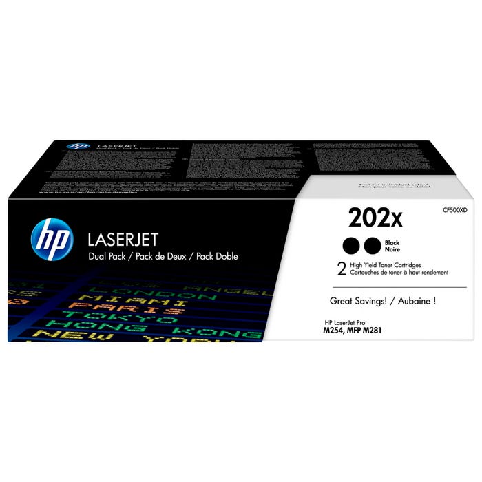 HP 202X Ink Cartridge, CF500XD, Black