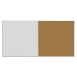 Ghent Aluminum Framed Whiteboard Corkboard Combo, 8 x 4 Feet 2133398
