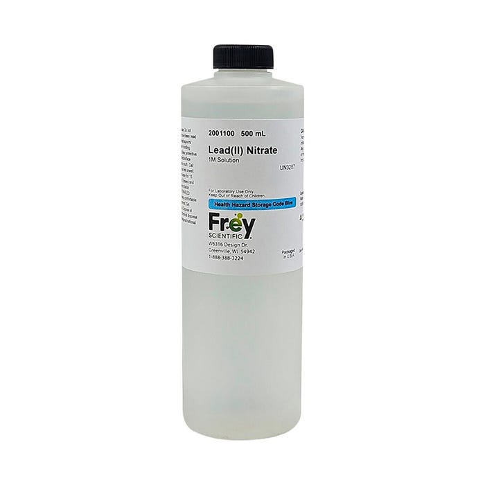 Frey Scientific Lead (II) Nitrate, 1.0 Solution, Lab Grade, 500mL