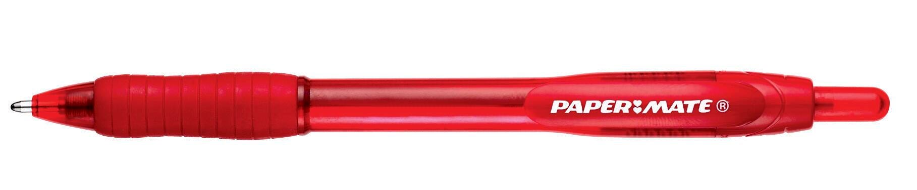 Paper Mate Profile Retractable Ballpoint Pens, Bold Point, 1.4 mm, Red, Pack of 12 081490