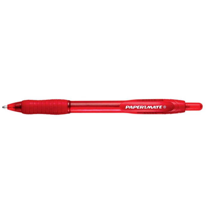 Paper Mate Profile Retractable Ballpoint Pens, Bold Point, 1.4 mm, Red, Pack of 12