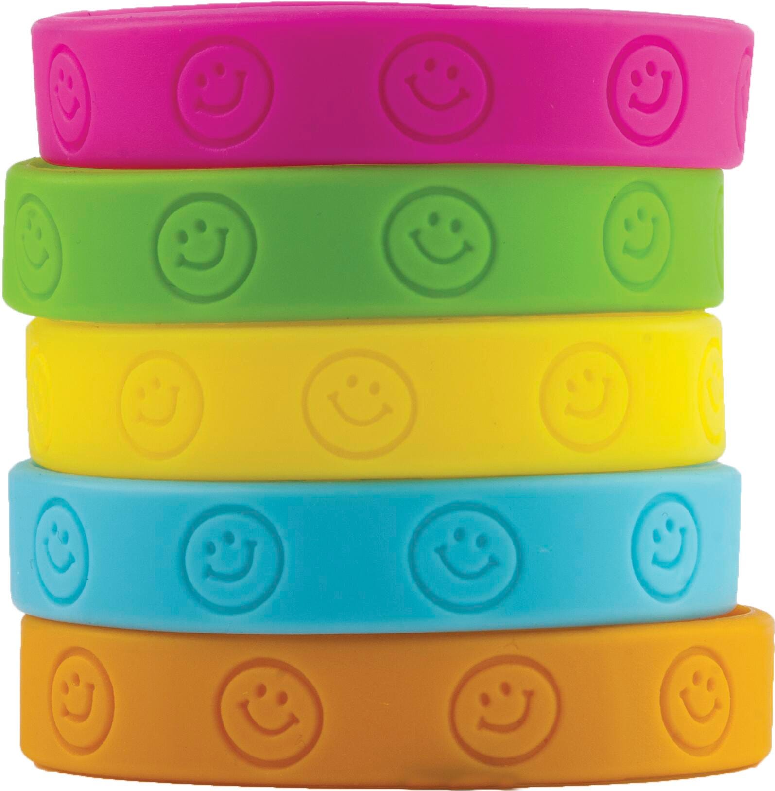 Teacher Created Resources Happy Faces Award Wristband Silicone, Pack of 10 1402720