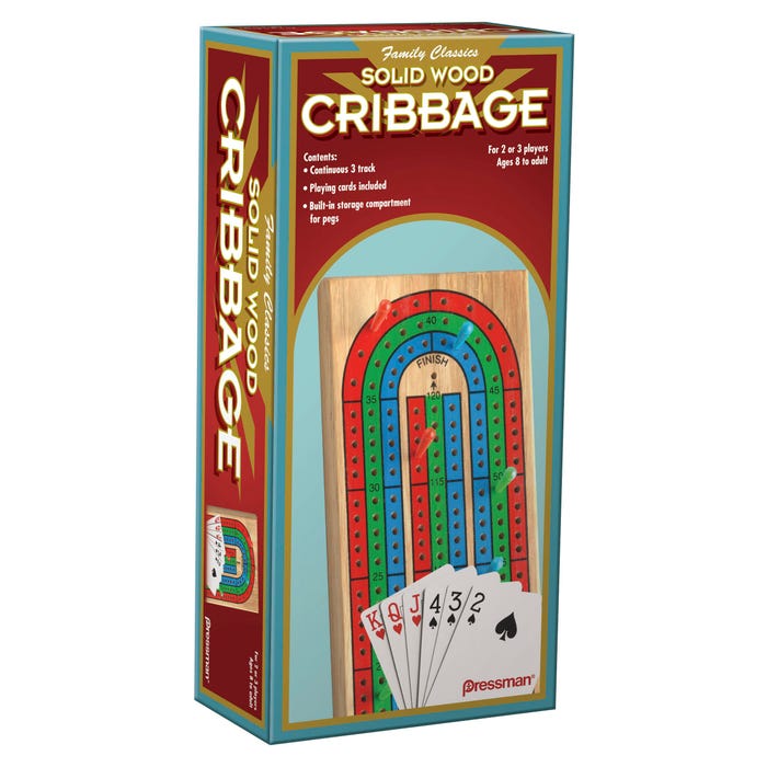 Pressman Toy Cribbage Board with Cards