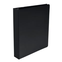 School Smart Round Ring Binder, Polypropylene, 1-1/2 Inches, Black 086364