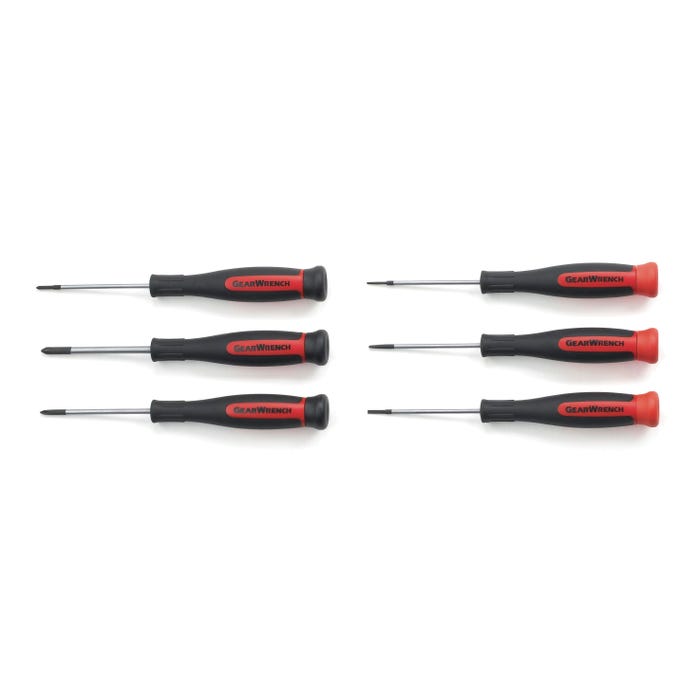 Gearwrench 6-Piece Dual Material Mini Slotted/Phillips Tip Screwdriver Set, Set of 6