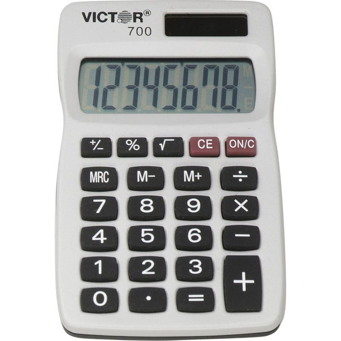 Victor 700 Dual Power 8-Digit Handheld Calculator