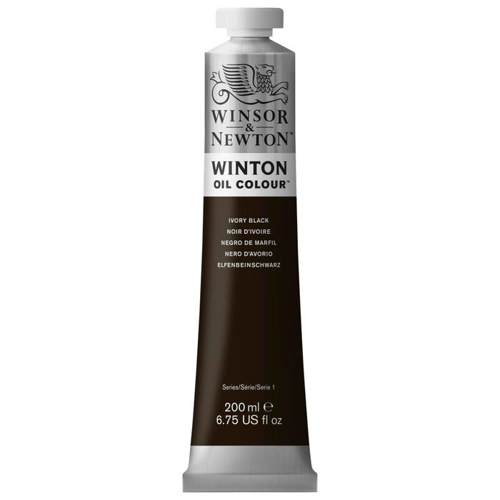 Winsor & Newton Winton Oil Color Paint, 6.75 Ounce Tube, Ivory Black