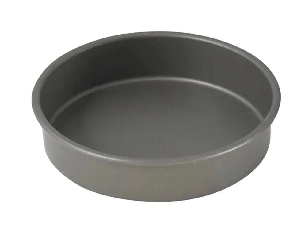 Winco Aluminum Round Cake Pan, 8 Inch Diameter, Silver