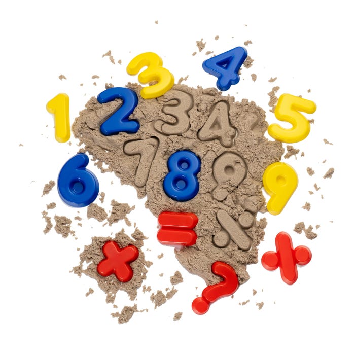 Childcraft Numbers and Operation Sand Molds, Assorted Colors, Set of 26