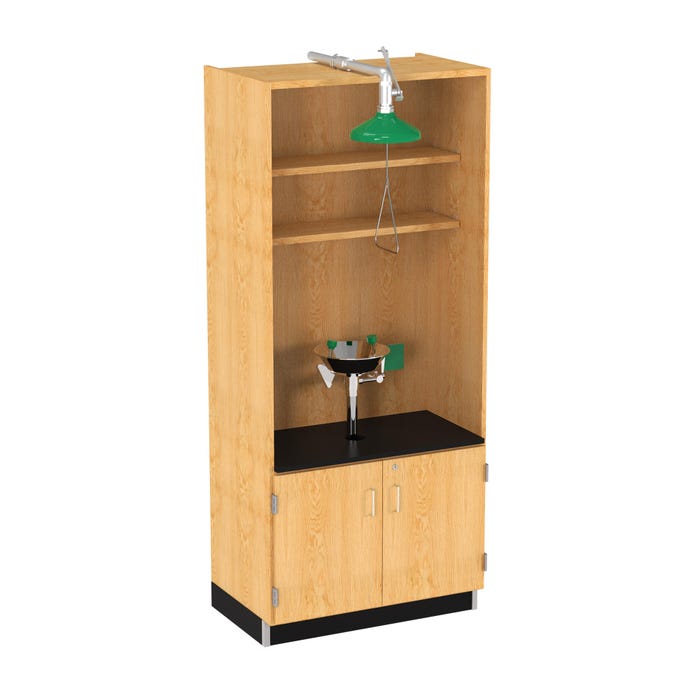 Diversified Woodcrafts Emergency Shower and Eyewash Station, 36 x 22 x 84 Inches, 10 Inch Diameter