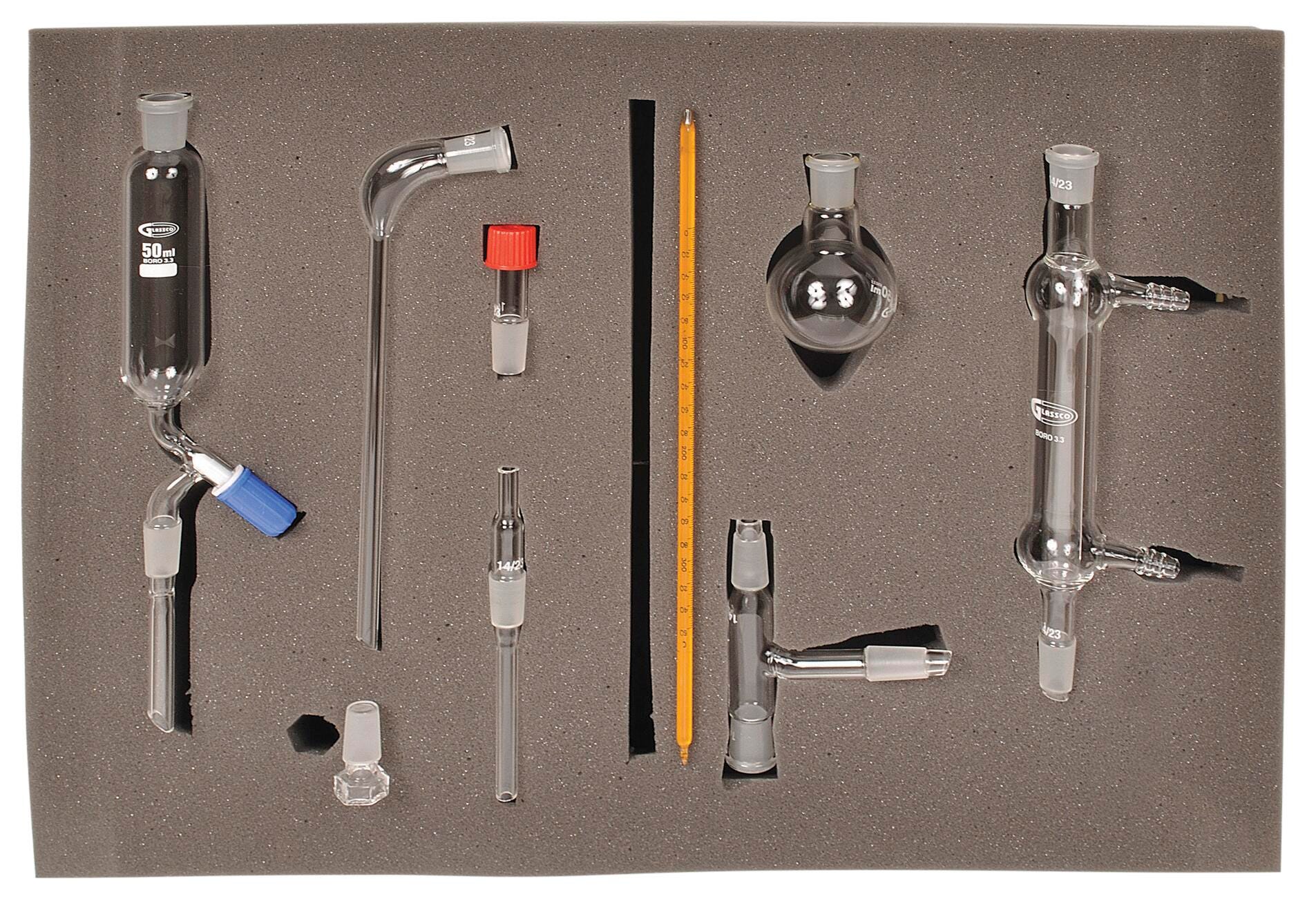 Frey Scientific Organic Chemistry Glassware Kit Set, Set of 9, Item Number 1488770