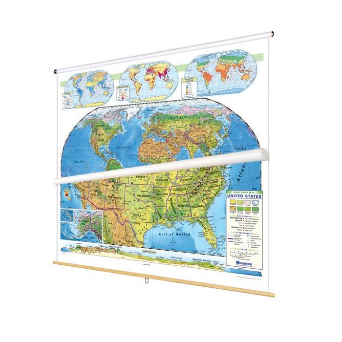 Nystrom Land Cover United States and World Map Set