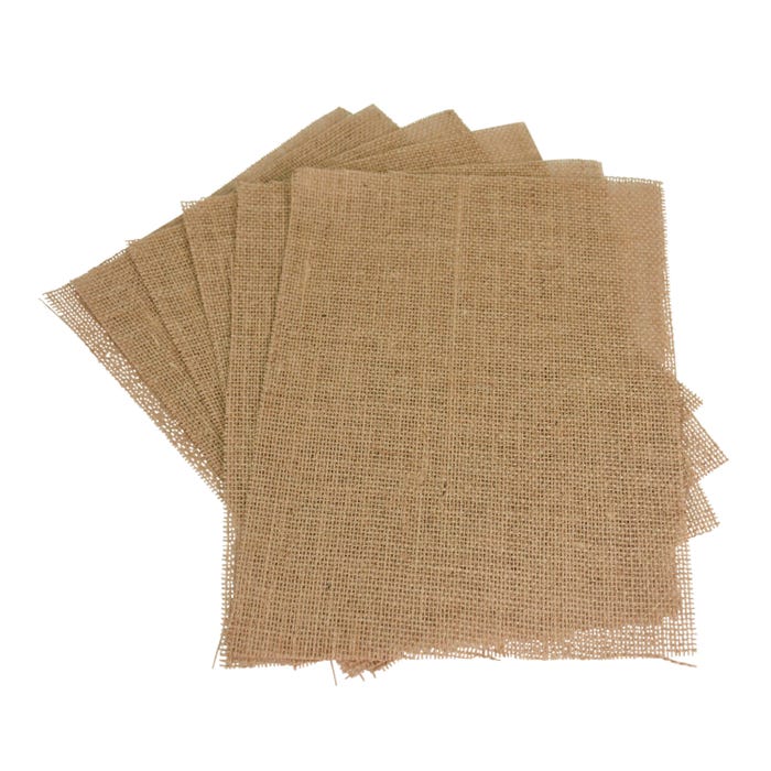 Thompson Decorator Burlap Sheets, 9 x 12 Inches, Natural, Pack of 6