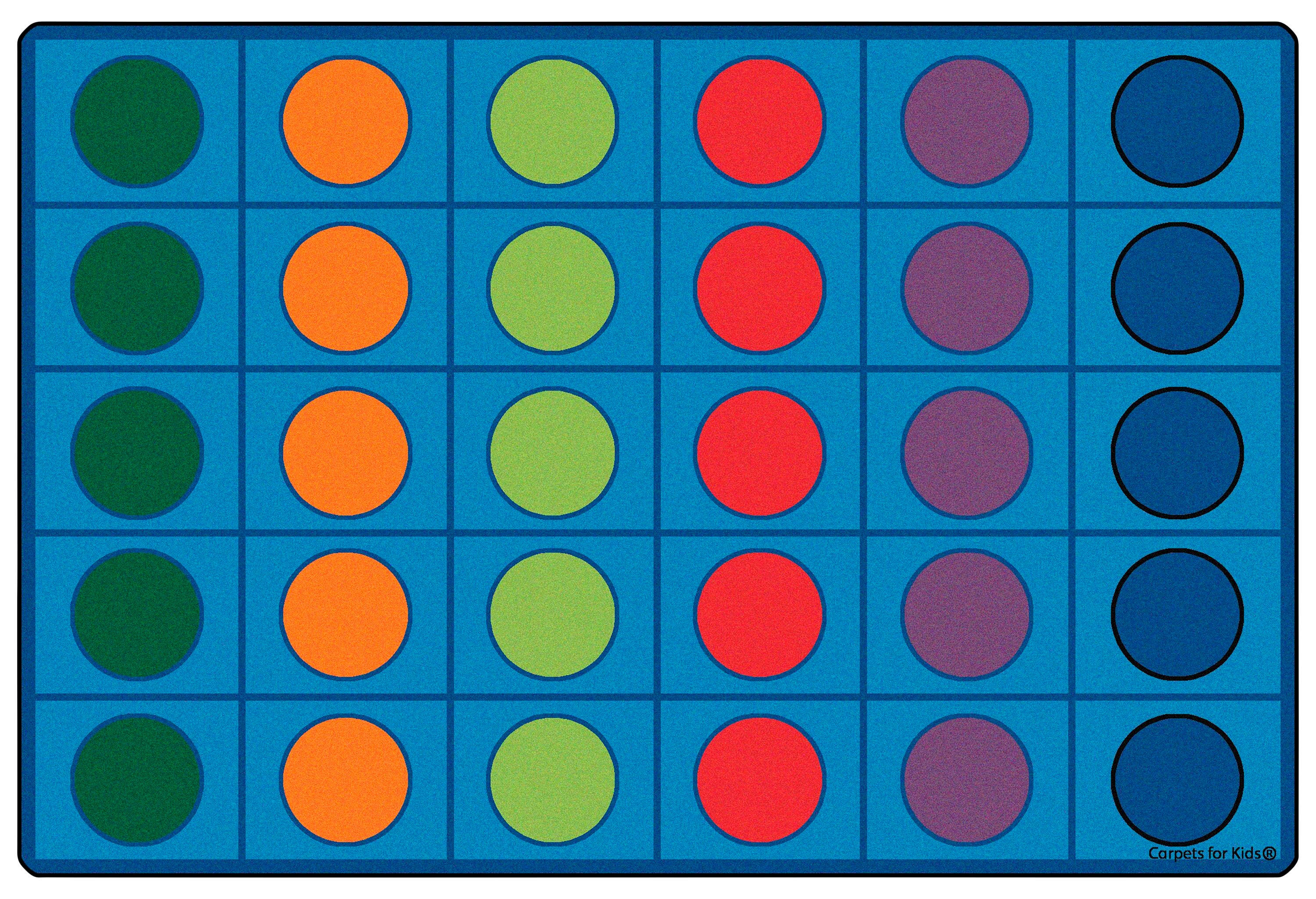 Carpets for Kids Premium Seating Circles Carpet, Rectangle 4002348