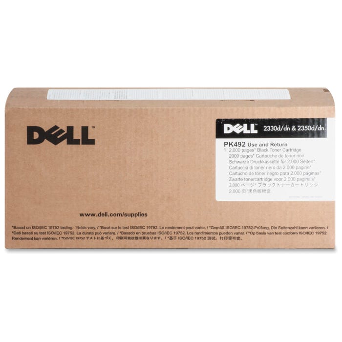 Dell Ink Toner Cartridge, PK492, Black