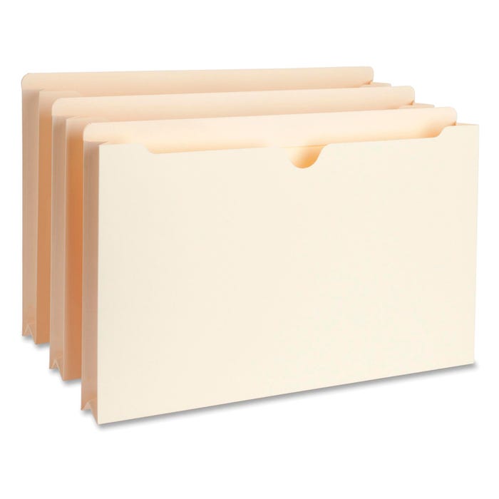 Business Source File Jacket, Legal Size, Straight Cut, Manila, 1-1/2 Inch Expansion, Pack of 50
