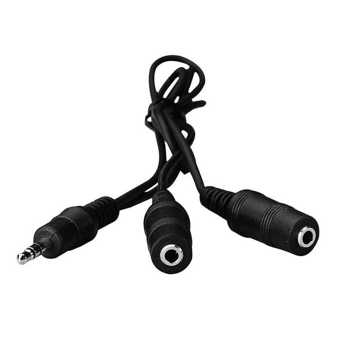 Califone ST Stereo Audio Splitter, Black, Each