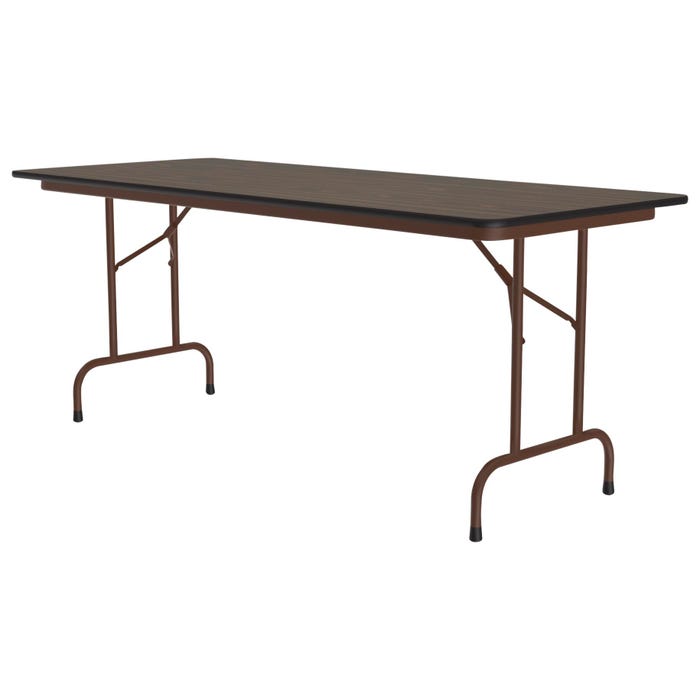Correll Rectangle Wood Heavy Duty Folding Table, High Pressure Laminate Top, Adj. Legs, Standard Colors