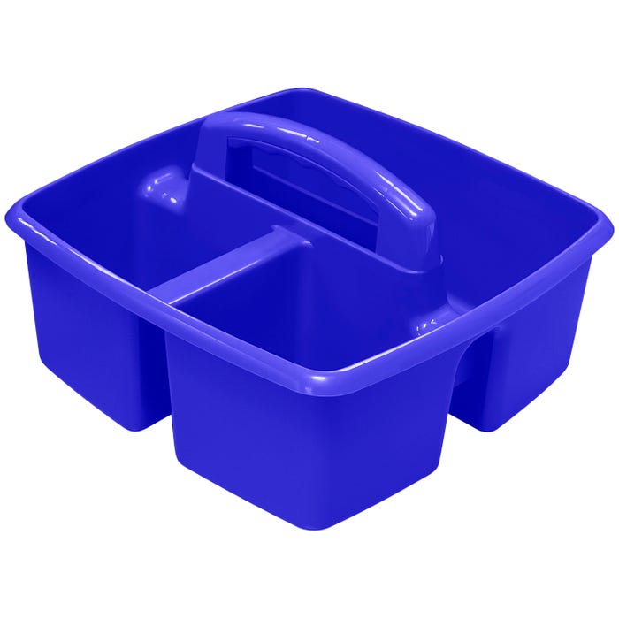 Storex Small Caddy, 9-1/4 x 9-1/4 x 5-1/4 Inches, Blue, Pack of 6
