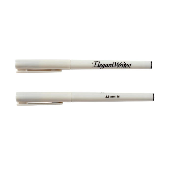 Speedball Elegant Writer Medium Nib Calligraphy Markers, Chisel Tip, Black, Pack of 12