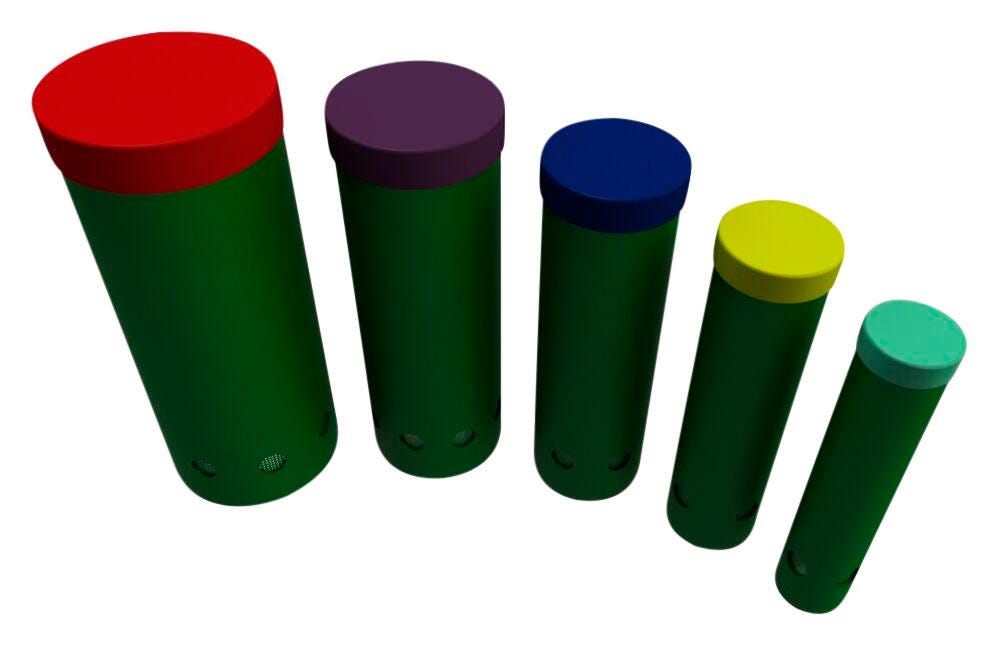 Ultra Play Tuned Drums, Rainbow Caps, in ground, Item Number 2038828