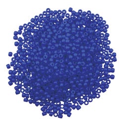 Creativity Street Plastic Pony Beads, 6 x 9 mm, Blue, Pack of 1000 1368016