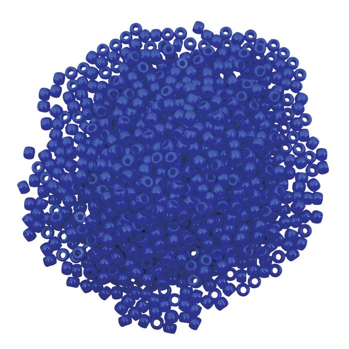 Creativity Street Plastic Pony Beads, Blue, Pack of 1000