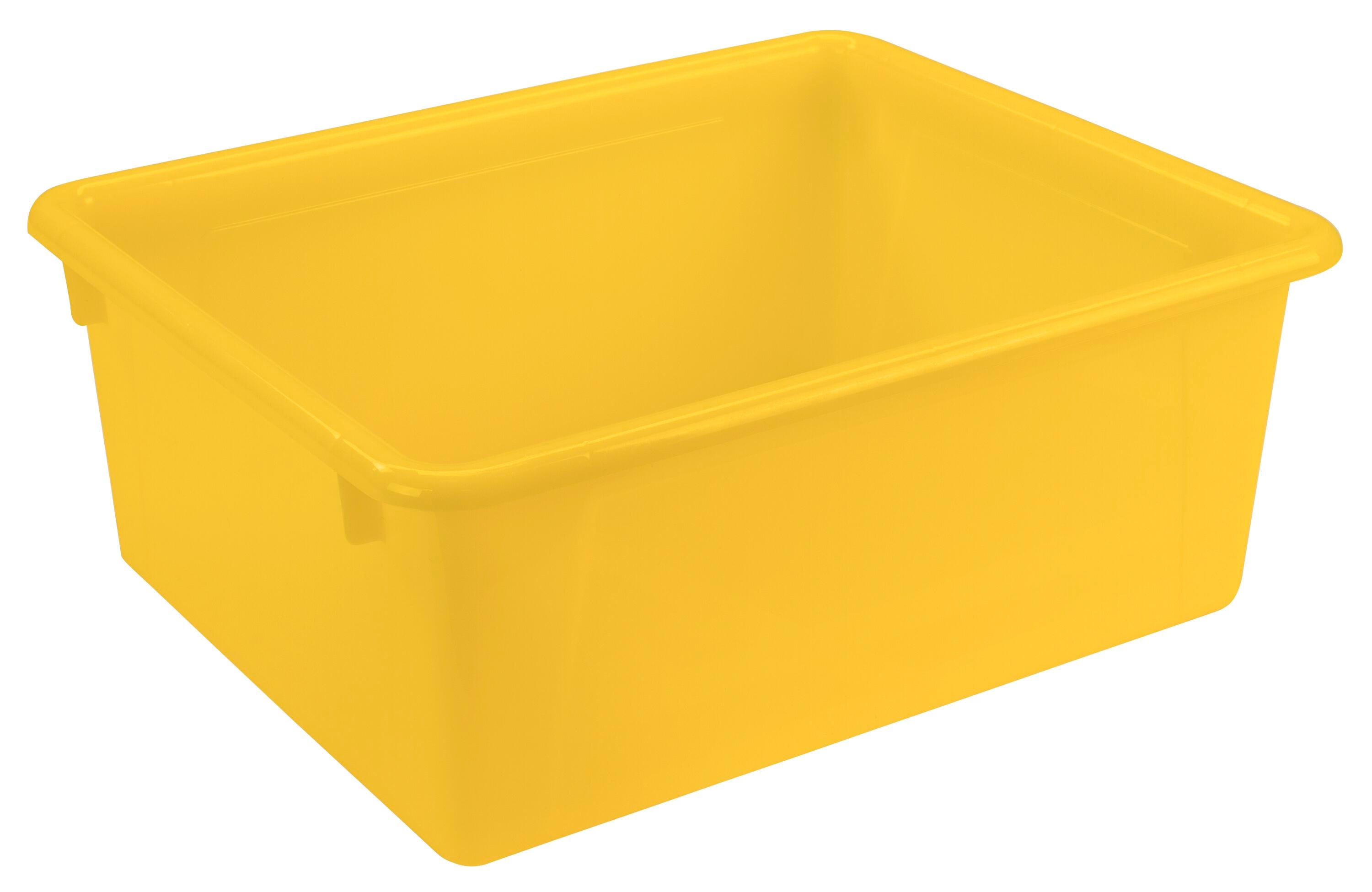 School Smart Deep Storage Bin, 10-3/4 x 13-3/8 x 5-1/4 Inches, Yellow 2019915