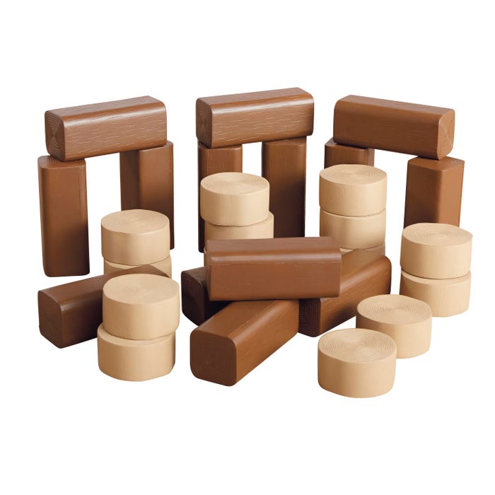 TTS Group Foam Lumberjack Logs, Set of 30