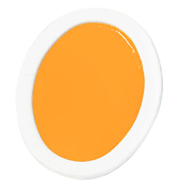 Prang Semi-Moist Watercolor Paint Refill, Oval Pan, Yellow-Orange, 12 Pans 037904