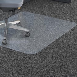 Lorell Studded Polycarbonate Chair Mat, All Pile, 46 x 60 Inches, Clear
