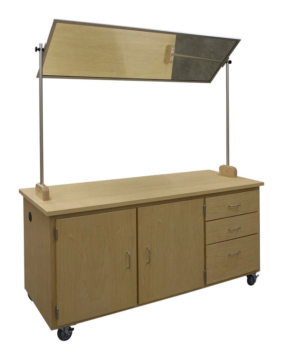 Nasco Exclusive by Hann, Mobile Demonstration Table with Mirror - 72 in. L x 30 in. W x 36 in. H 2218541