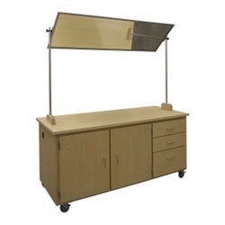 Nasco Exclusive by Hann, Mobile Demonstration Table with Mirror, 72 x 30 x 36 Inches