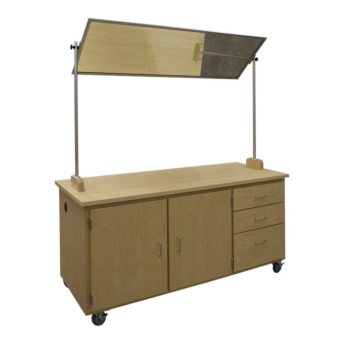 Nasco Exclusive by Hann, Mobile Demonstration Table with Mirror, 72 x 30 x 36 Inches