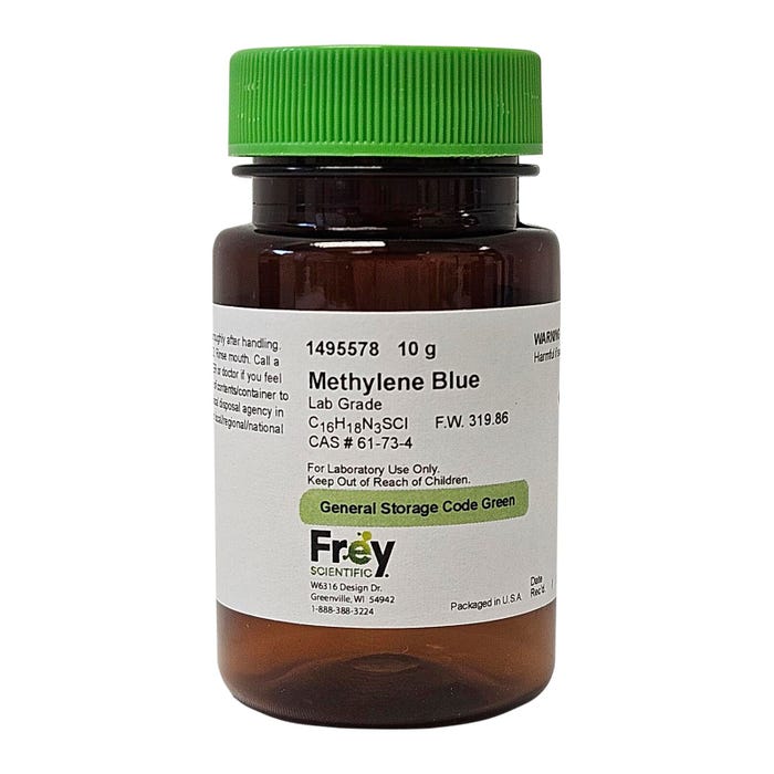 Frey Scientific Methylene Blue, Lab Grade, 10 Grams