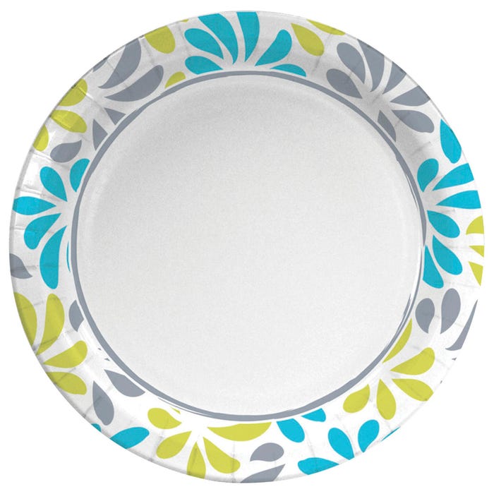 Genuine Joe Paper Plates -- Paper Plate, Soak-Proof, 8-1/2 x5-1/2 x8-1/2 Inches, 125/PK, AST