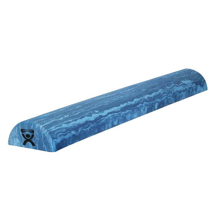 CanDo Half Round Foam Roller, 6 x 36 Inches, Blue Marble