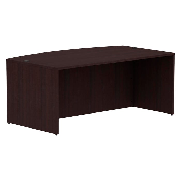 Classroom Select Laminate Bow Front Desk Shell, 70-7/8 x 41-3/8 x 29-1/2 Inches, Espresso