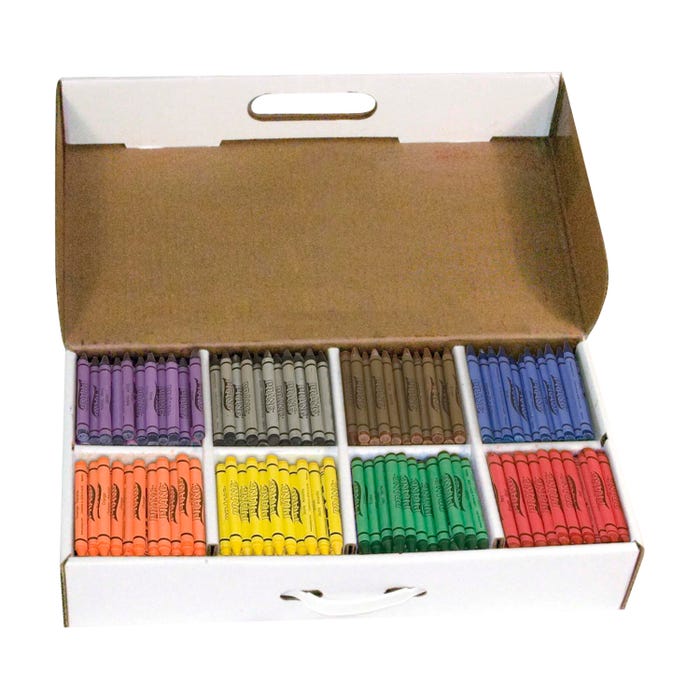 Prang Crayon Classroom Pack, Assorted Color, Set of 400