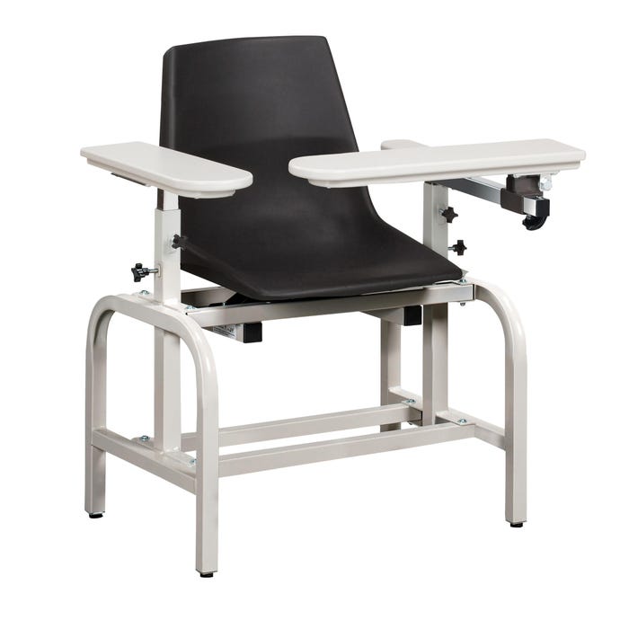 Clinton Industries Standard Lab Series Blood Drawing Chair, 20-Inch Seat Height, No Padded Flip Arms