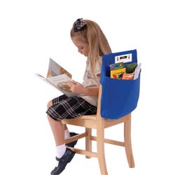 Seat Sack Elastic Back Storage Pocket, 12 to 17 Inches, Blue, Item Number 336731