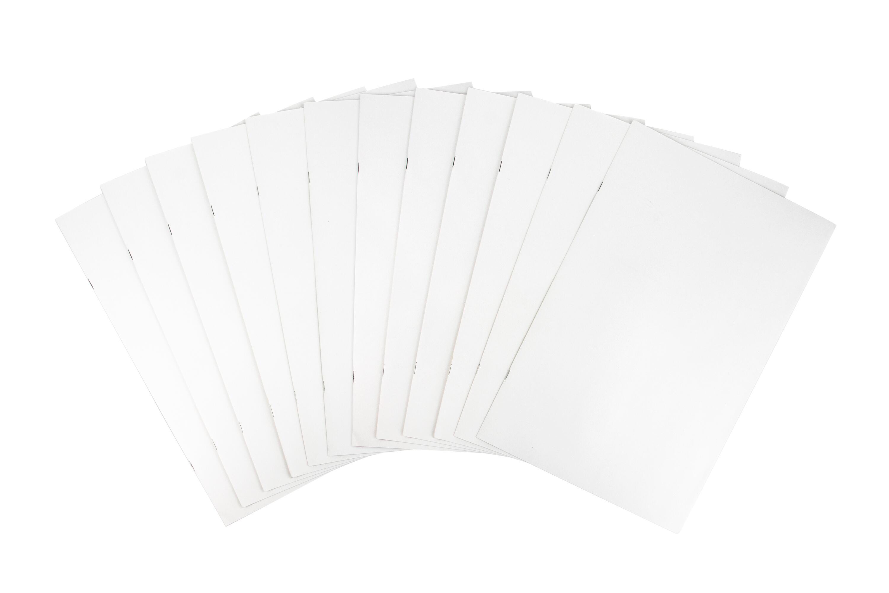 School Smart Bright Blank Books, 5-1/2 x 8-1/2 Inches, White, 16 Sheets, Pack of 12 2088949