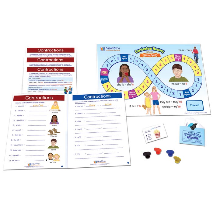 NewPath Learning Contractions Learning Center Game, Grades 1 to 2