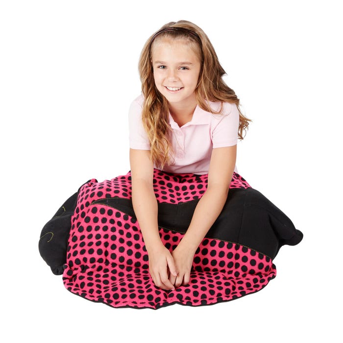 Abilitations Fleece Weighted Ladybug Blanket, 30 x 40 x 2 Inches