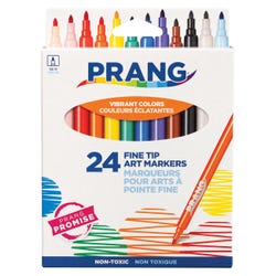Prang Classic Art Markers, Fine Line, Assorted Colors, Set of 24